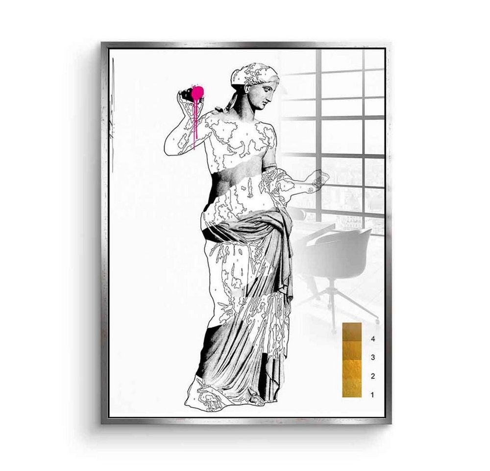 DOTCOMCANVAS® Acrylglasbild Venus de Arles - Acrylglas, Acrylglasbild Venus von Arles Statue römische Göttin weiß abstrakt von Dotcomcanvas