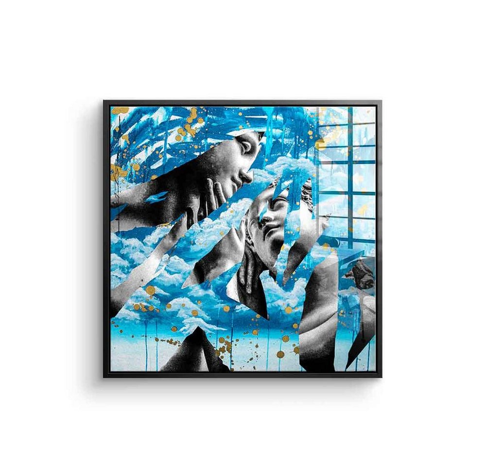 DOTCOMCANVAS® Acrylglasbild We won't fade - Acrylglas, Leinwandbild Pop Art blau we won´t fade quadratisch square von Dotcomcanvas