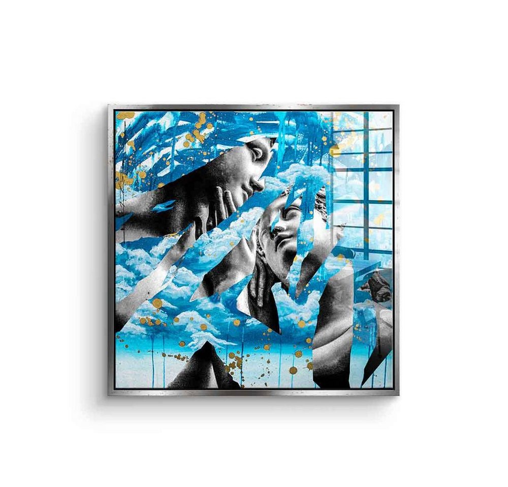 DOTCOMCANVAS® Acrylglasbild We won't fade - Acrylglas, Leinwandbild Pop Art blau we won´t fade quadratisch square von Dotcomcanvas