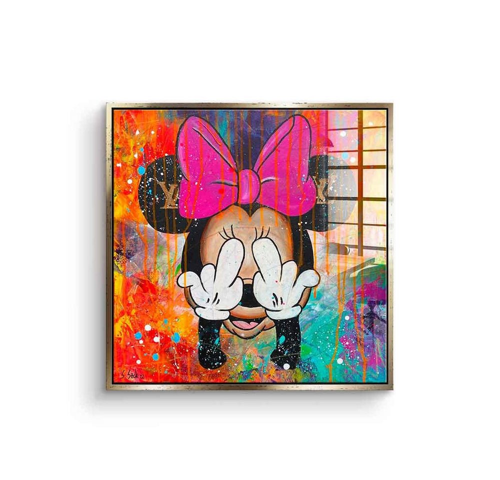 DOTCOMCANVAS® Acrylglasbild Minni Louis II - Acrylglas, Acrylglasbild Minni Louis II LV Minnie Maus Mouse Pop Art Comic von Dotcomcanvas