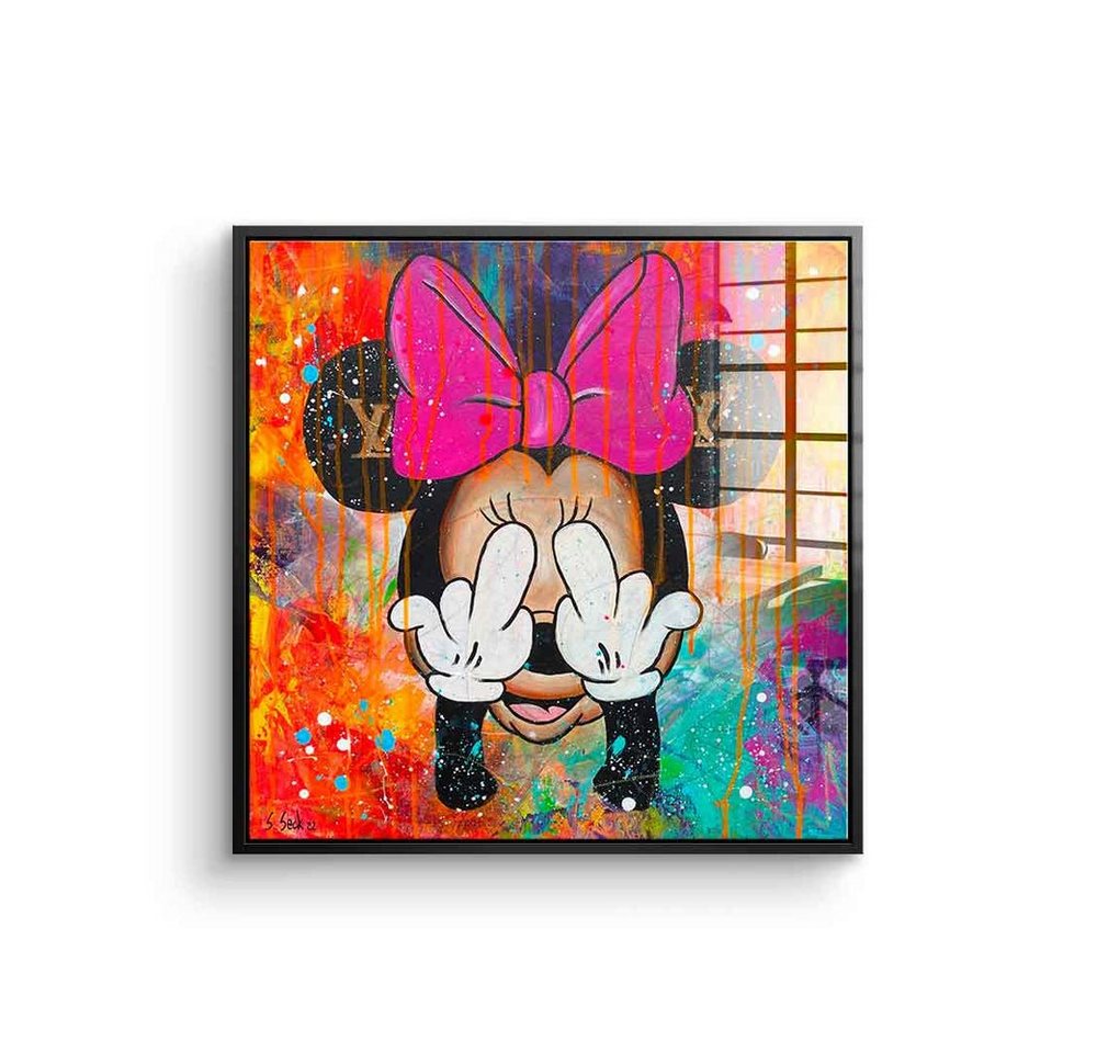 DOTCOMCANVAS® Acrylglasbild Minni Louis II - Acrylglas, Acrylglasbild Minni Louis II LV Minnie Maus Mouse Pop Art Comic von Dotcomcanvas
