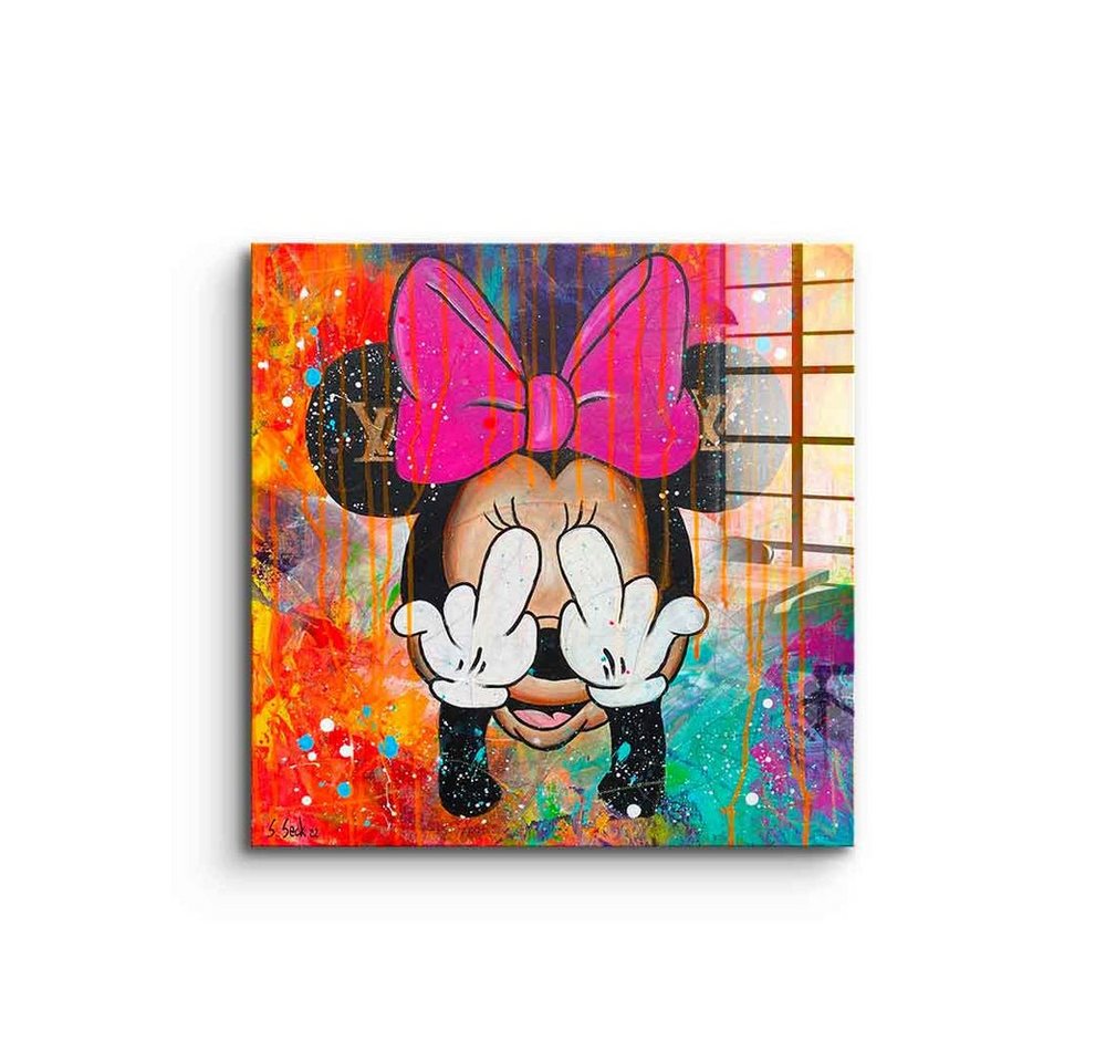 DOTCOMCANVAS® Acrylglasbild Minni Louis II - Acrylglas, Acrylglasbild Minni Louis II LV Minnie Maus Mouse Pop Art Comic von Dotcomcanvas
