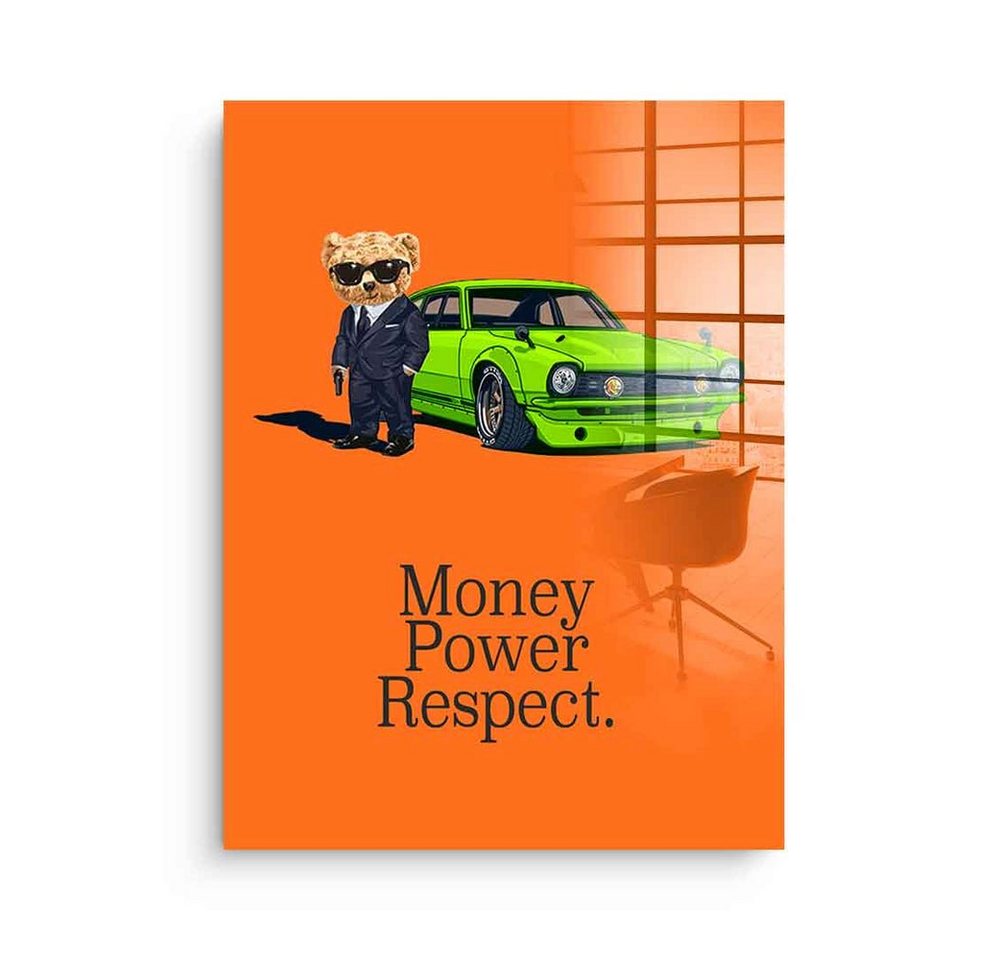 DOTCOMCANVAS® Acrylglasbild MPR - Acrylglas, Acrylglasbild MPR Money Power Respect Erfolg Geld Hustle Motivation von Dotcomcanvas