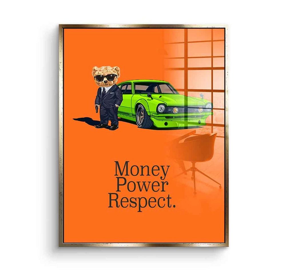 DOTCOMCANVAS® Acrylglasbild MPR - Acrylglas, Acrylglasbild MPR Money Power Respect Erfolg Geld Hustle Motivation von Dotcomcanvas