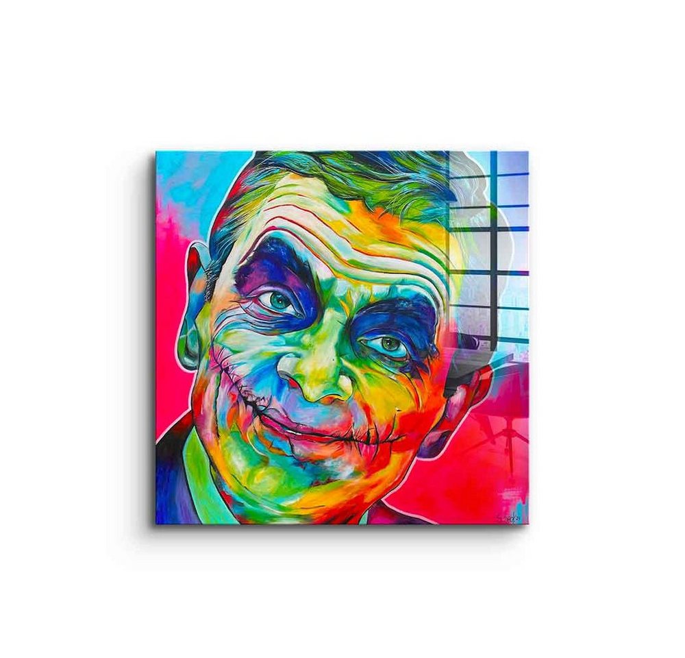 DOTCOMCANVAS® Acrylglasbild Mr. Joker - Acrylglas, Acrylglasbild Mr. Bean The Joker Batman Pop Art Porträt quadratisch von Dotcomcanvas