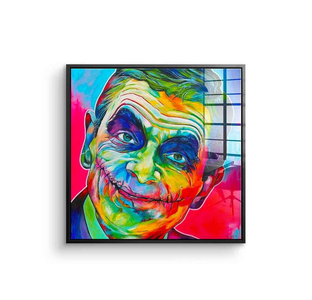 DOTCOMCANVAS® Acrylglasbild Mr. Joker - Acrylglas, Acrylglasbild Mr. Bean The Joker Batman Pop Art Porträt quadratisch von Dotcomcanvas