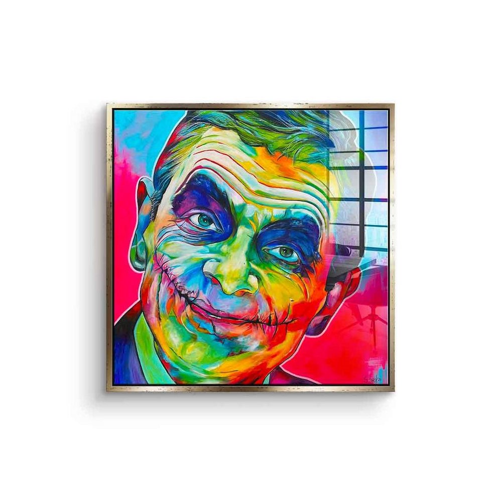 DOTCOMCANVAS® Acrylglasbild Mr. Joker - Acrylglas, Acrylglasbild Mr. Bean The Joker Batman Pop Art Porträt quadratisch von Dotcomcanvas