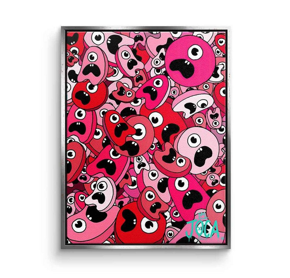 DOTCOMCANVAS® Leinwandbild Sordins Pink, Leinwandbild Sordins Pink comic Figur pink rot hochkant von Dotcomcanvas