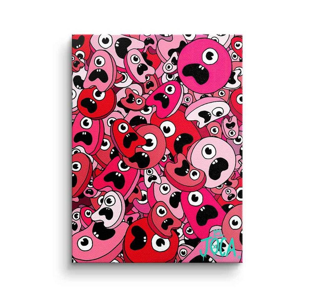 DOTCOMCANVAS® Leinwandbild Sordins Pink, Leinwandbild Sordins Pink comic Figur pink rot hochkant von Dotcomcanvas