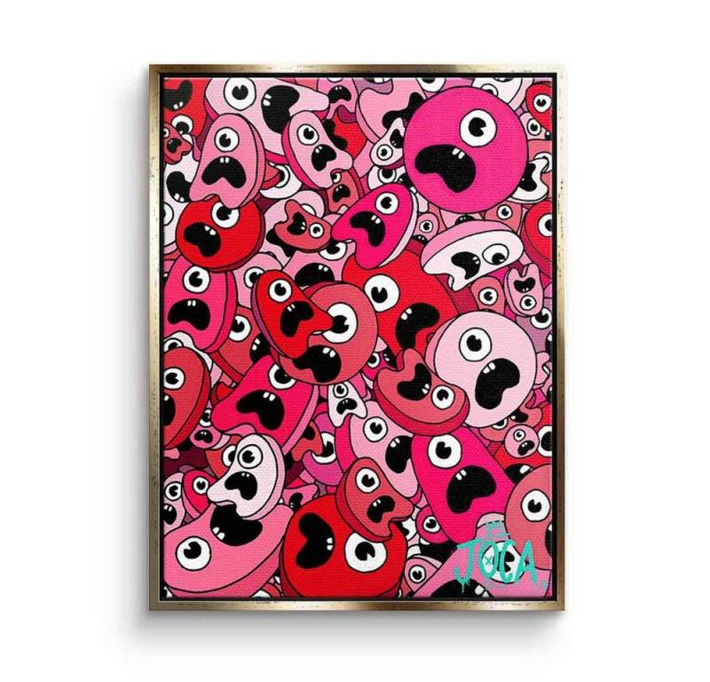 DOTCOMCANVAS® Leinwandbild Sordins Pink, Leinwandbild Sordins Pink comic Figur pink rot hochkant von Dotcomcanvas