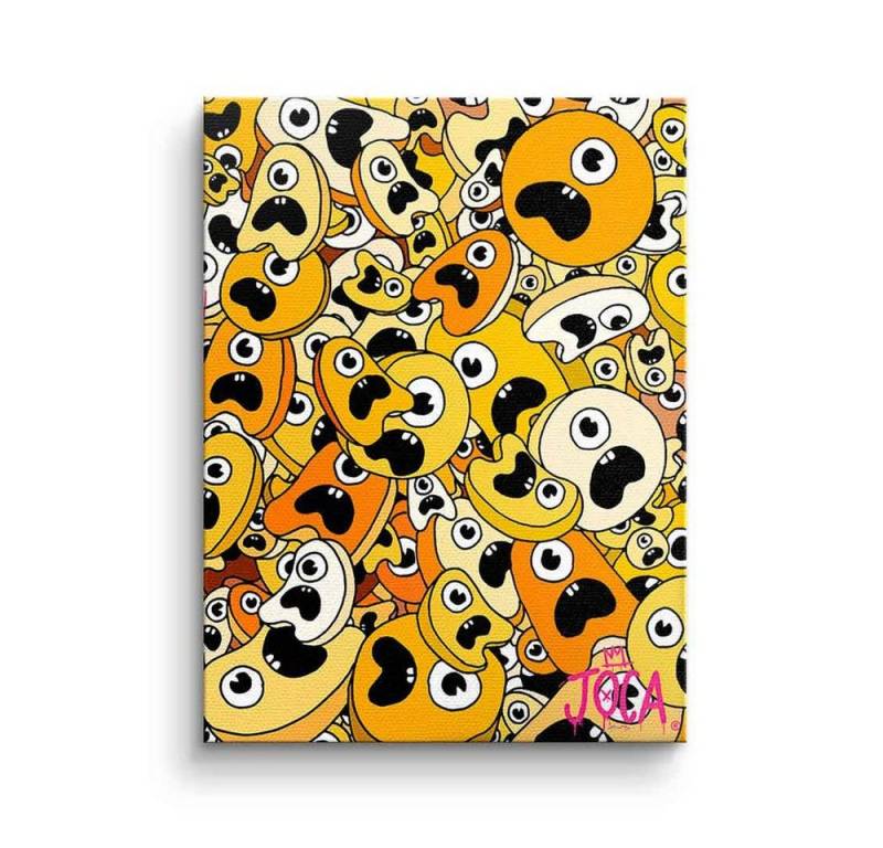 DOTCOMCANVAS® Leinwandbild Sordins Yellow, Leinwandbild Sordins yellow comic Figur gelb hochkant von Dotcomcanvas