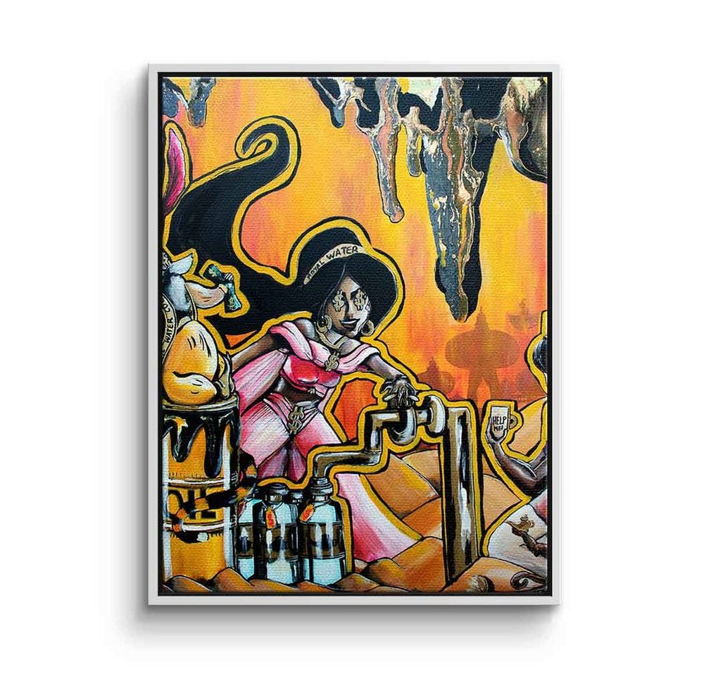 DOTCOMCANVAS® Leinwandbild Royal Water, Leinwandbild comic Pop Art Royal Water orange Jasmin Aladdin von Dotcomcanvas