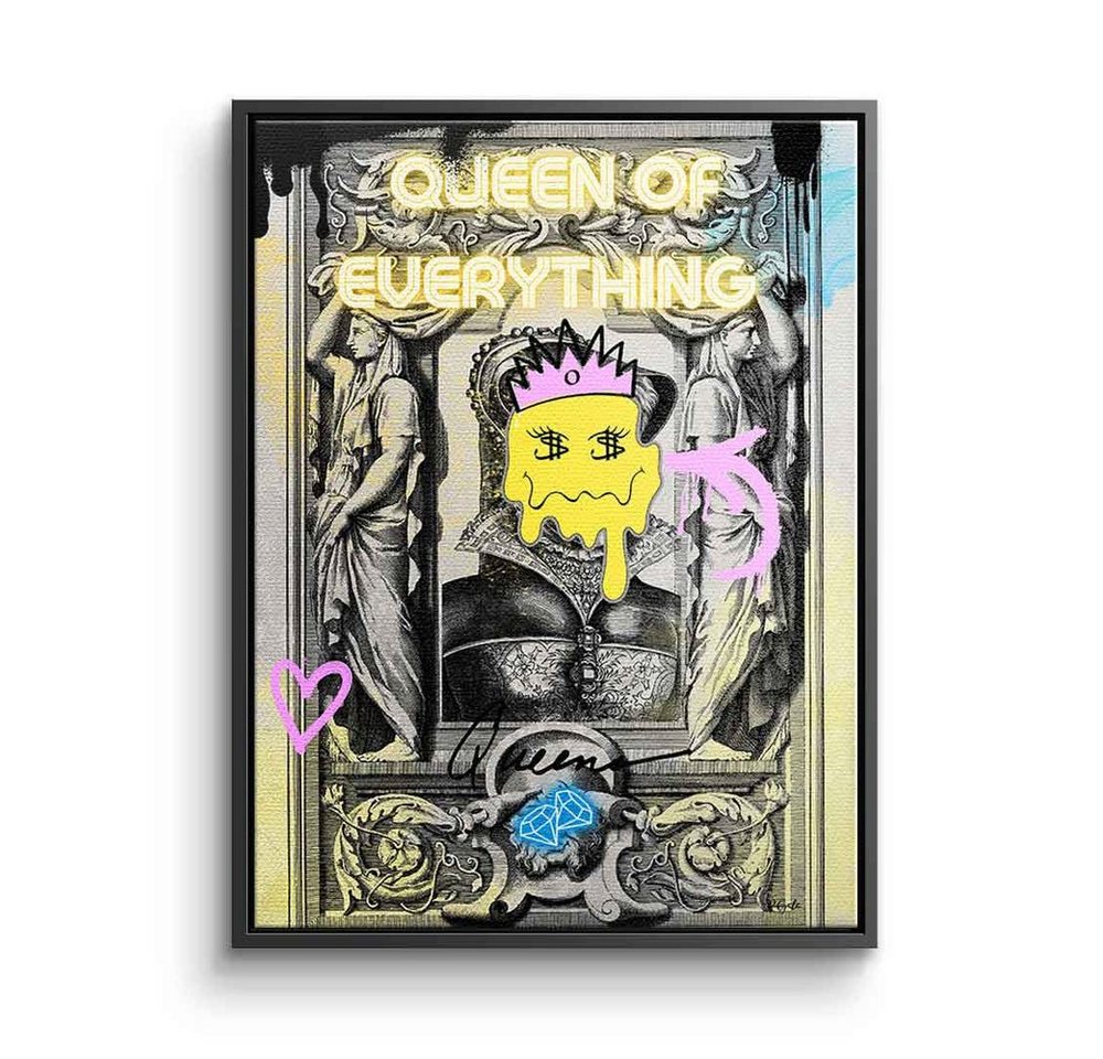 DOTCOMCANVAS® Leinwandbild Queen of Everything, Leinwandbild Queen of Everything Pop Art Comic hochkant von Dotcomcanvas