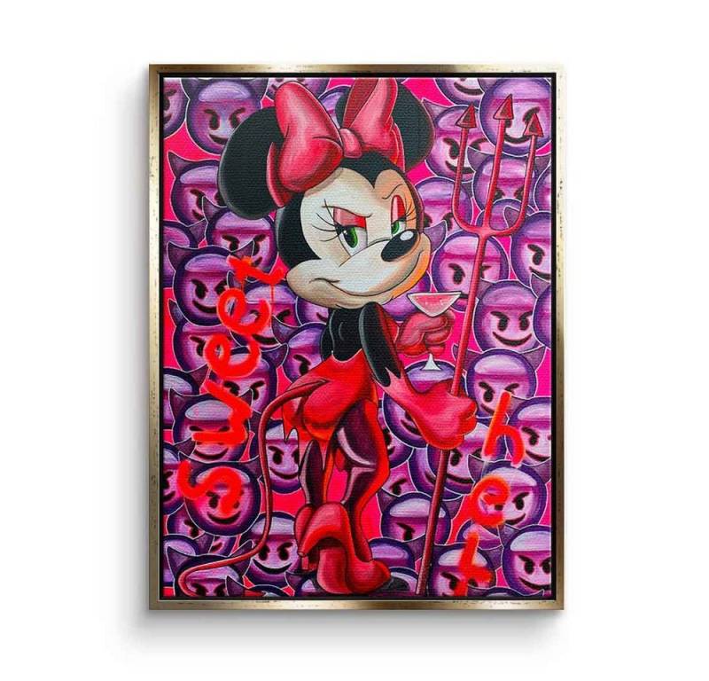 DOTCOMCANVAS® Leinwandbild Sweet Hell, Leinwandbild Minnie Minnie Mouse Sweet Hell sexy devil comic Pop Art von Dotcomcanvas