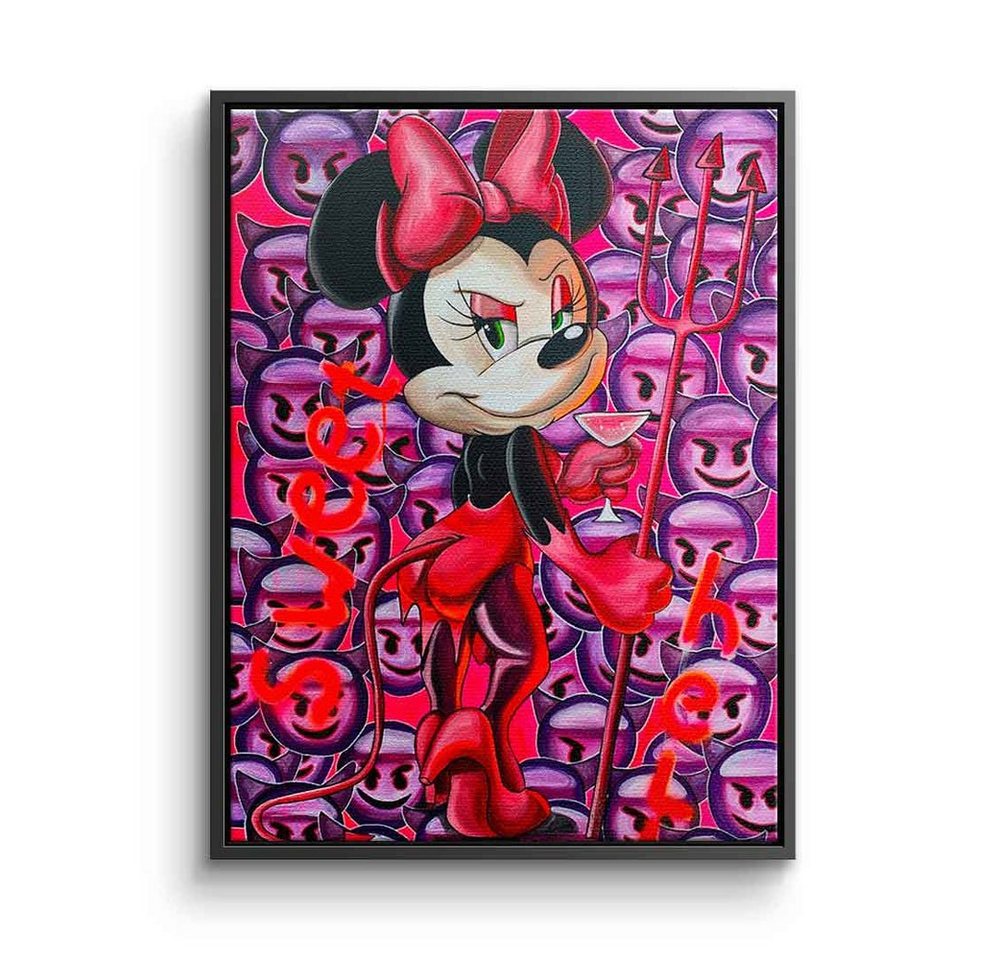 DOTCOMCANVAS® Leinwandbild Sweet Hell, Leinwandbild Minnie Minnie Mouse Sweet Hell sexy devil comic Pop Art von Dotcomcanvas