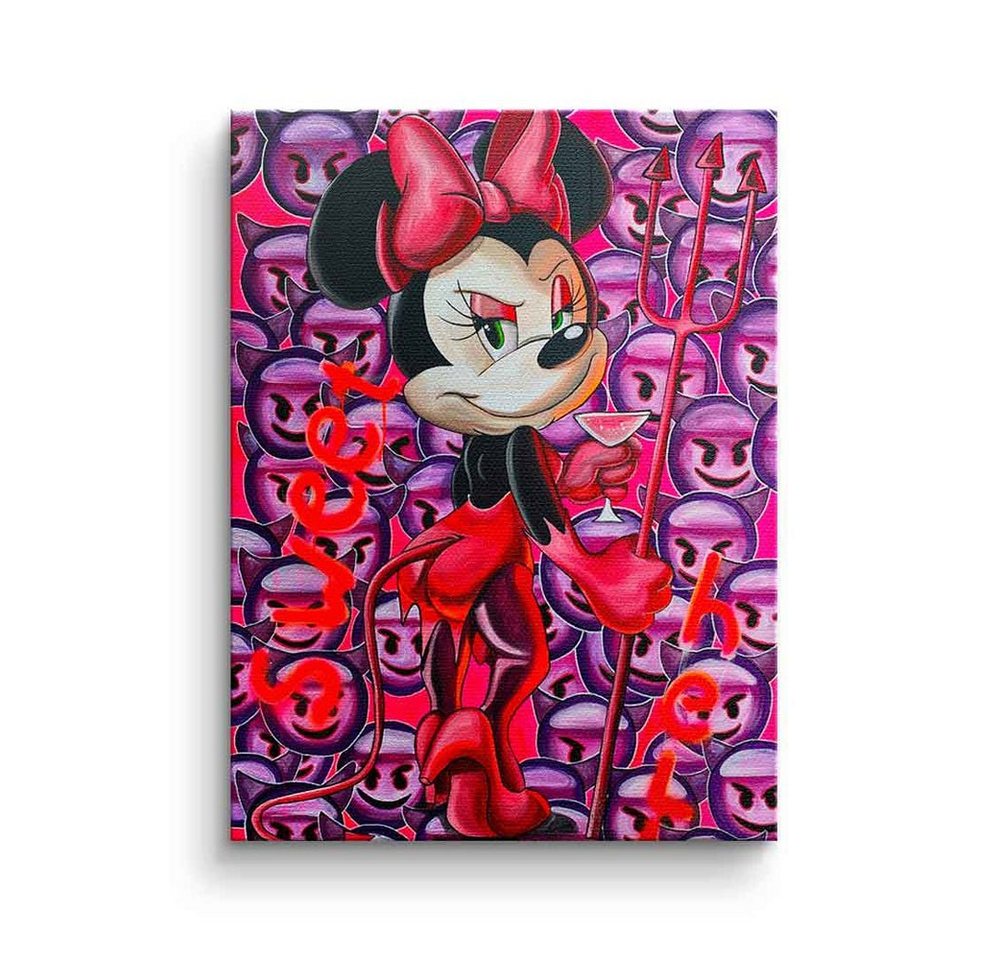 DOTCOMCANVAS® Leinwandbild Sweet Hell, Leinwandbild Minnie Minnie Mouse Sweet Hell sexy devil comic Pop Art von Dotcomcanvas