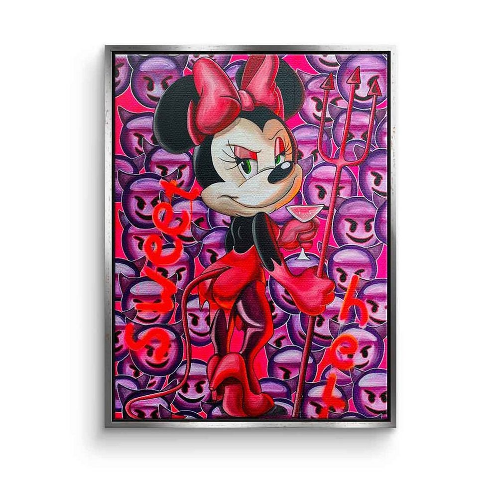 DOTCOMCANVAS® Leinwandbild Sweet Hell, Leinwandbild Minnie Minnie Mouse Sweet Hell sexy devil comic Pop Art von Dotcomcanvas