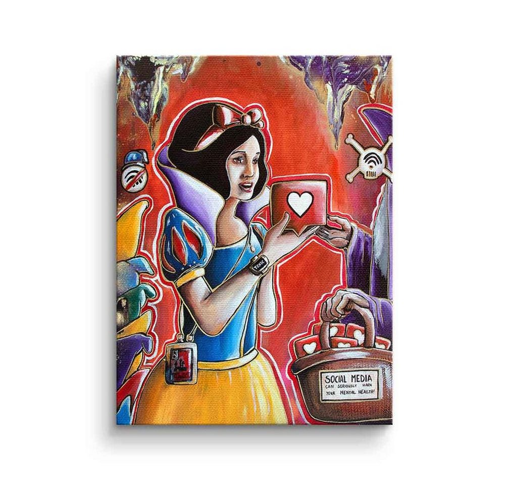 DOTCOMCANVAS® Leinwandbild Snowlike, Leinwandbild Snowlike Snow White Schneewittchen social comic Pop Art von Dotcomcanvas