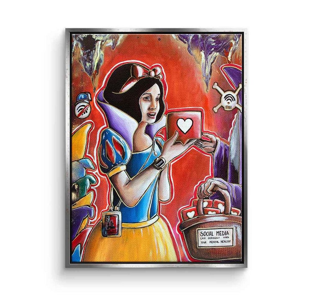 DOTCOMCANVAS® Leinwandbild Snowlike, Leinwandbild Snowlike Snow White Schneewittchen social comic Pop Art von Dotcomcanvas