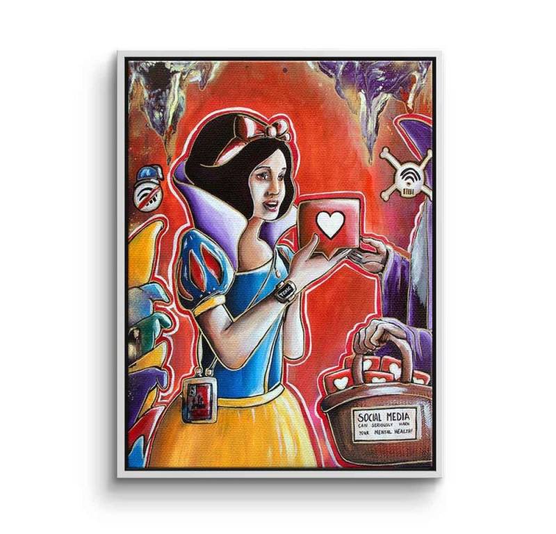 DOTCOMCANVAS® Leinwandbild Snowlike, Leinwandbild Snowlike Snow White Schneewittchen social comic Pop Art von Dotcomcanvas