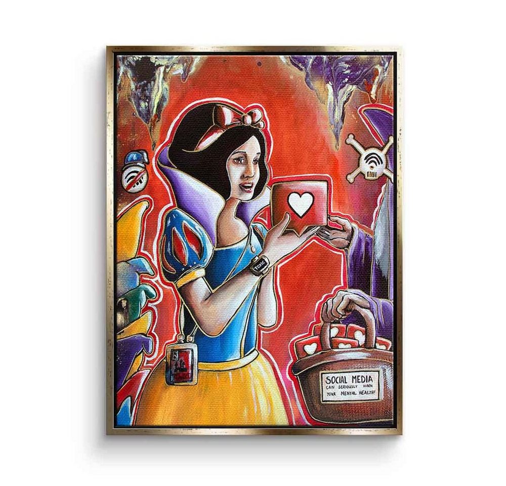 DOTCOMCANVAS® Leinwandbild Snowlike, Leinwandbild Snowlike Snow White Schneewittchen social comic Pop Art von Dotcomcanvas