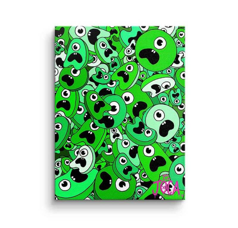 DOTCOMCANVAS® Leinwandbild Sordins Green, Leinwandbild Sordins Green comic Figur grün hochkant von Dotcomcanvas