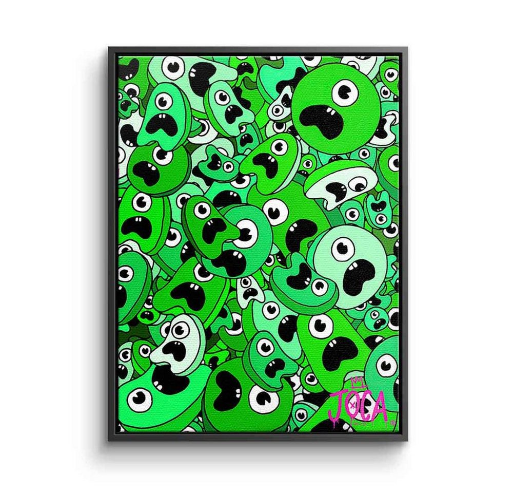 DOTCOMCANVAS® Leinwandbild Sordins Green, Leinwandbild Sordins Green comic Figur grün hochkant von Dotcomcanvas