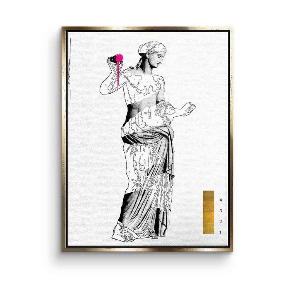 DOTCOMCANVAS® Leinwandbild Venus de Arles, Leinwandbild Venus von Arles Statue römische Göttin weiß abstrakt von Dotcomcanvas