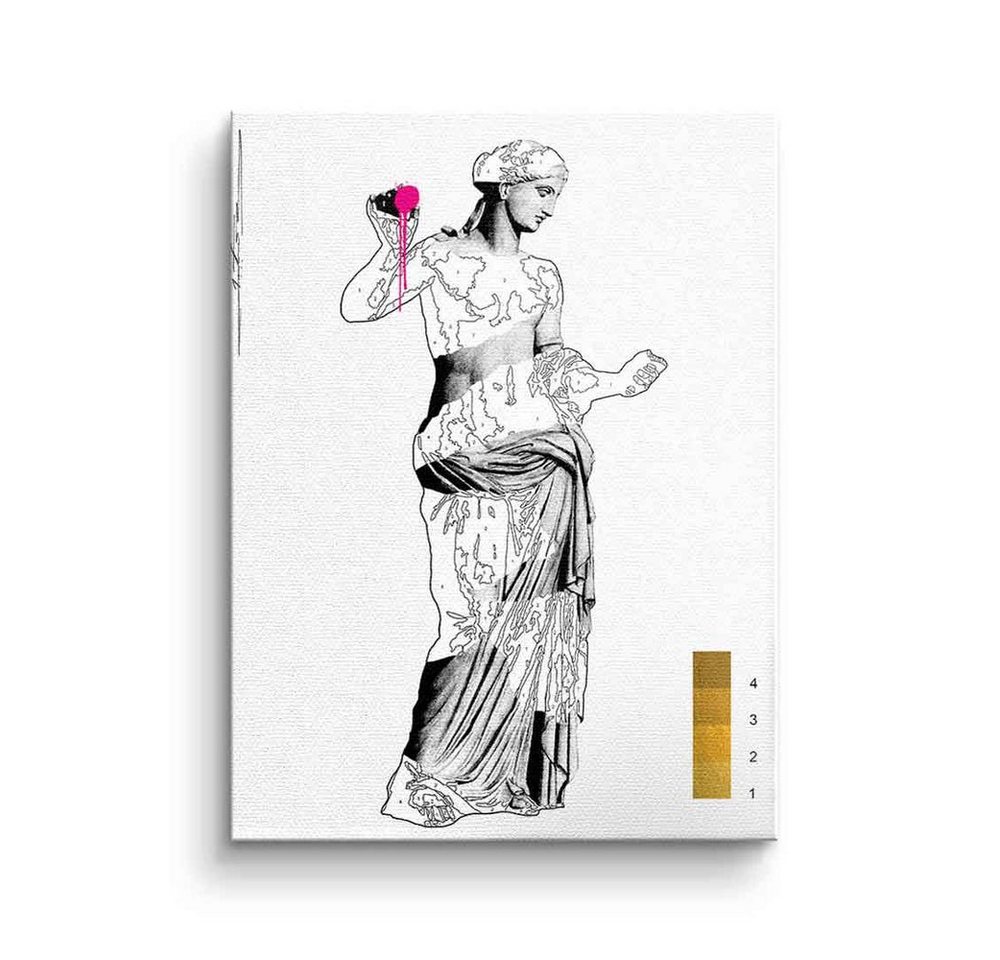 DOTCOMCANVAS® Leinwandbild Venus de Arles, Leinwandbild Venus von Arles Statue römische Göttin weiß abstrakt von Dotcomcanvas
