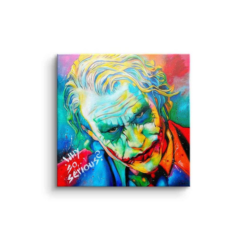 DOTCOMCANVAS® Leinwandbild Why so serious, Leinwandbild Joker Porträt Why so serious square Batman Pop Art von Dotcomcanvas