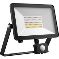 DOTLUX LED-Strahler FLOORslim-sensor 50W 3000K schwarz mit Bewegungsmelder PIR von Dotlux