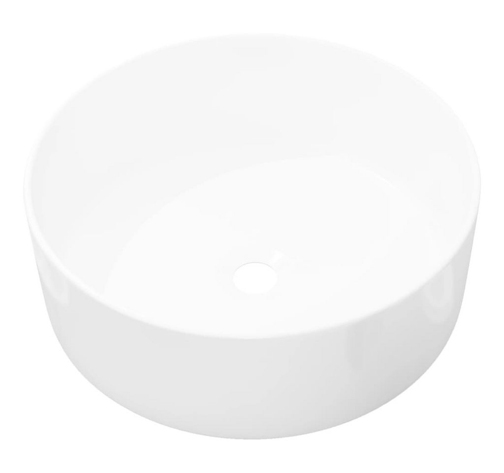 DOTMALL Waschbecken Waschbecken Rund Keramik Weiß 40 x 15 cm von Dotmall