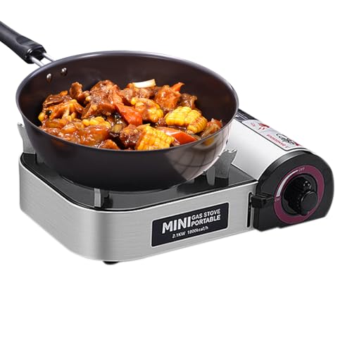 Dottduya Campingkocher Für Camping & Outdoor - Tragbarer Camping Grill Mit Rutschfester Basis - Kompakter Leichtgewichtskocher Mit Gleichmäßiger Wärmeverteilung Für Trekkingküche & Backpacking von Dottduya