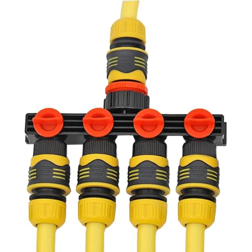 Dottduya Gartenschlauch Verteiler | Gartenschlauch Adapter | Robust 4 Wege Anschlussventil Für Beregnung Garten Haus Familie Grundstück von Dottduya