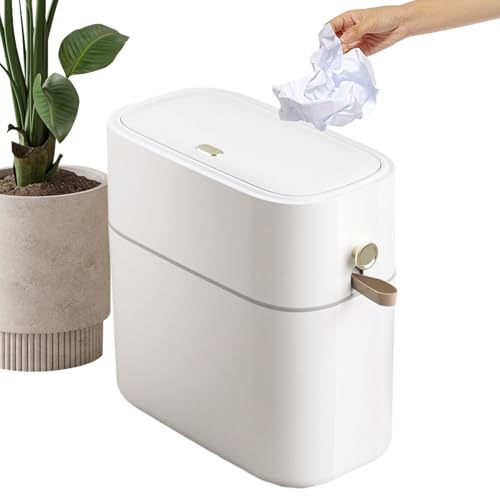 Dottduya Mülleimer Mit Deckel Fürs Badezimmer - Schlafzimmer Mülleimer Mit Deckel,8L Geruchshemmend Für Enge Räume Unter Schränken Schreibtisch Wohnheim Toilette Waschraum Dottduya Mülleimer Mit Deckel Fürs Badezimmer - Schlafzimmer Mülleimer Mit Deckel,8L Geruchshemmend Für Enge Räume Unter Schränken Schreibtisch Wohnheim Toilette Waschraum von Dottduya