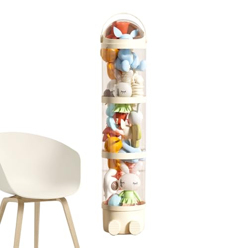 Dottduya Spielzeug Aufbewahrungsbehälter - 162 cm Stofftier Organizer Für Kinderzimmer - Transparenter Puppen-Stauraum mit 4 Etagen für Kinderzimmer, Schlafzimmer & Wohnheim von Dottduya