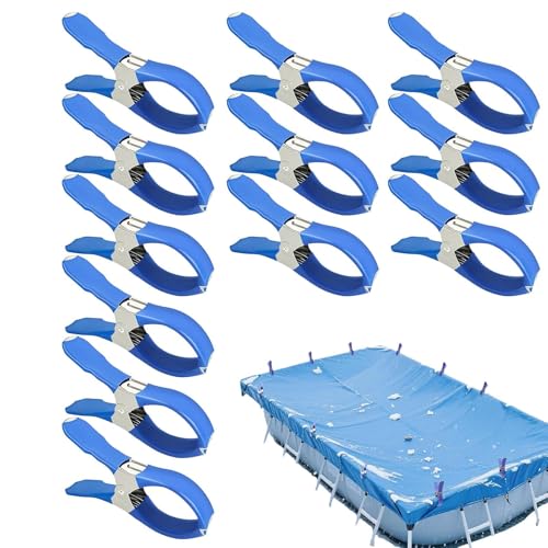 Dottduya Winter Pool Cover Clips,12 Stück Kratzfester Edelstahl Griff,windfester Sicherheitsverschluss | Für Garten Hinterhof Rasen Terrasse Winterplane Möbel Dottduya Winter Pool Cover Clips,12 Stück Kratzfester Edelstahl Griff,windfester Sicherheitsverschluss | Für Garten Hinterhof Rasen Terrasse Winterplane Möbel von Dottduya