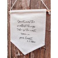 A.a. Milne Spruch Leinwand Banner Kinderzimmer Wand Dekor von DottieWombat