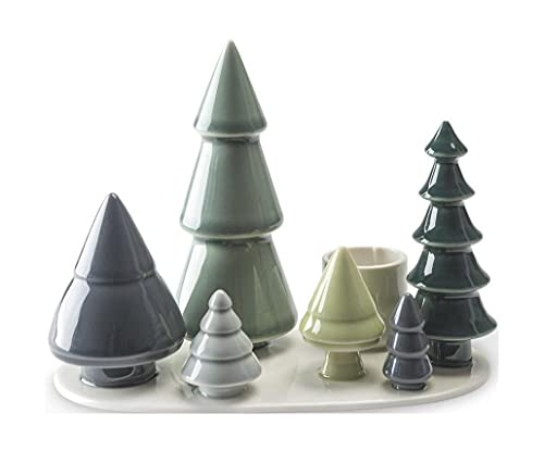 Dottir Nordic Design - Kerzenhalter - Wintergeschichten - Wald - 14 x 10 x 19 cm von Dottir Nordic Design