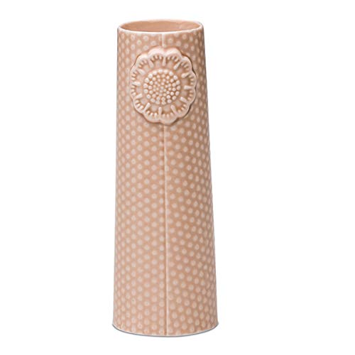 Dottir Nordic Design - Pipanella - Vase, Blumenvase - Porzellan - Punkte - Rose - Höhe: 15 cm von Dottir Nordic Design