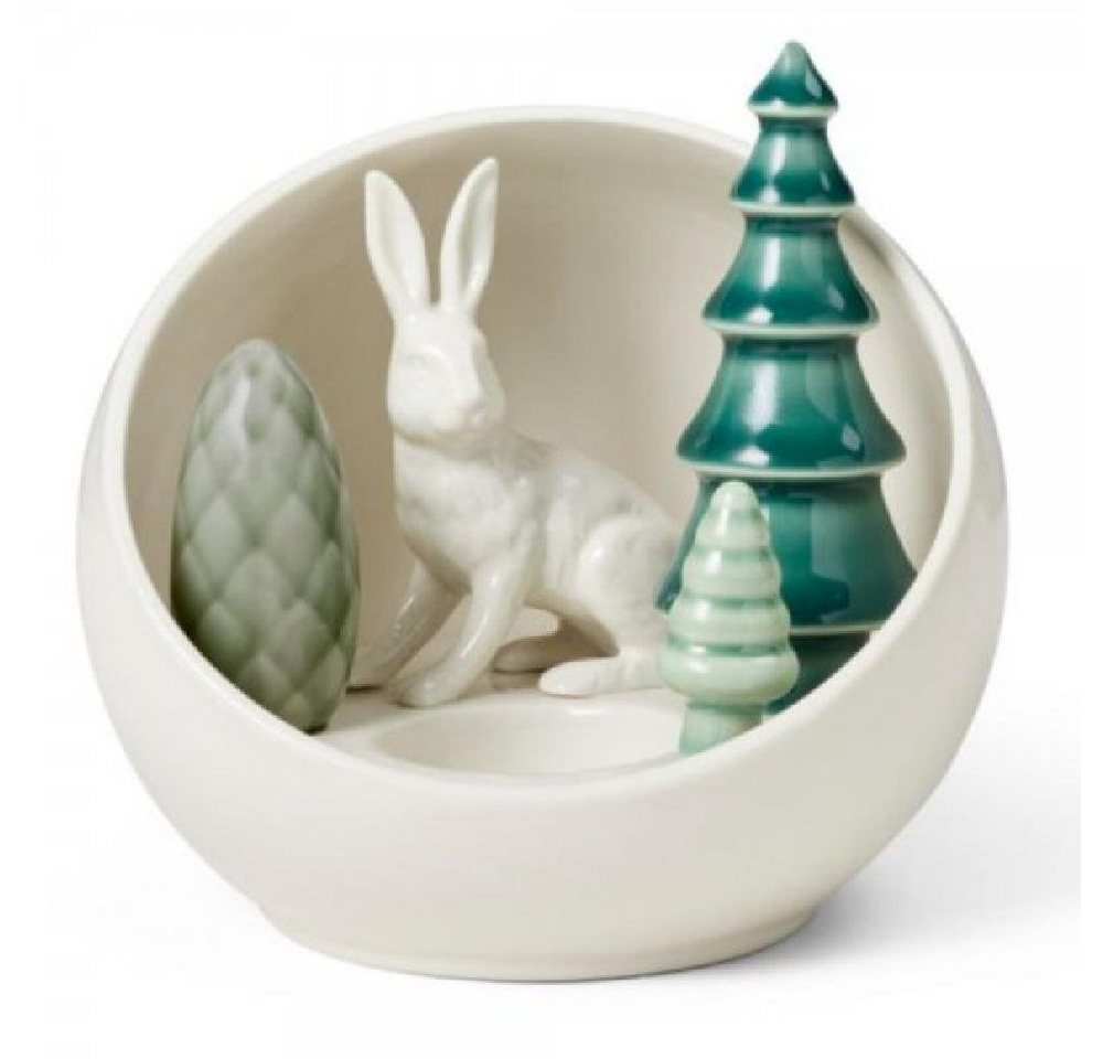 Dottir Nordic Design Windlicht Teelichthalter Wintergeschichten Hase Ball von Dottir Nordic Design
