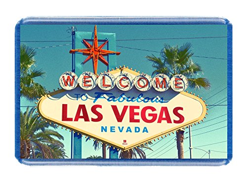 Las Vegas – Postkarte Stil Design – 7 cm x 4,5 cm – Neuheit Tourismus Kühlschrank Magnet. von DottsMusic