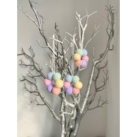 Pastell Regenbogen Filzkugel/Weihnachtskranz Christbaumkugel Baumschmuck von Dottyewe