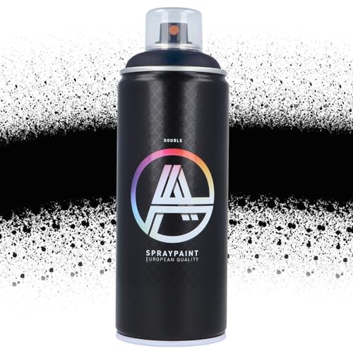 Double A Spraypaint Sprühdose 400ml Sprühfarbe Acryllack Sprühlack matt hochdeckend DIY Kunststoff Metall Möbel Deko (DA-100 Black) von Double A Spraypaint