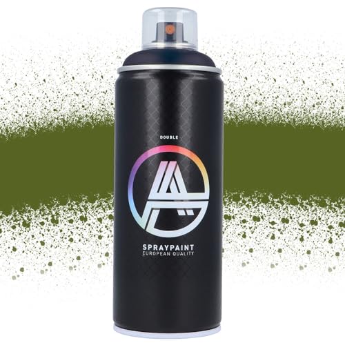 Double A Spraypaint Sprühdose 400ml Sprühfarbe Acryllack Sprühlack matt hochdeckend DIY Kunststoff Metall Möbel Deko (DA-138 Moss) von Double A Spraypaint