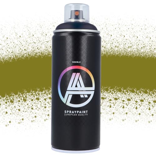 Double A Spraypaint Sprühdose 400ml Sprühfarbe Acryllack Sprühlack matt hochdeckend DIY Kunststoff Metall Möbel Deko (DA-142 Mustard) von Double A Spraypaint