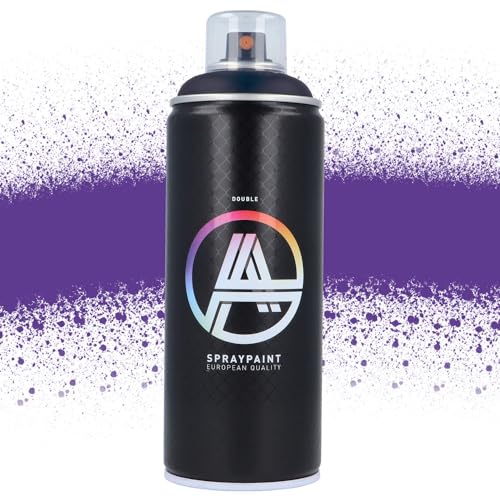 Double A Spraypaint Sprühdose 400ml Sprühfarbe Acryllack Sprühlack matt hochdeckend DIY Kunststoff Metall Möbel Deko (DA-272 Power Violet) von Double A Spraypaint