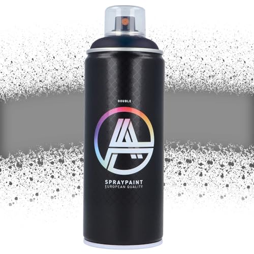 Double A Spraypaint Sprühdose 400ml Sprühfarbe Acryllack Sprühlack matt hochdeckend DIY Kunststoff Metall Möbel Deko (DA-3000 Transparent Black) von Double A Spraypaint