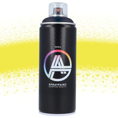 Double A Spraypaint Sprühdose 400ml Sprühfarbe Acryllack Sprühlack matt hochdeckend DIY Kunststoff Metall Möbel Deko (DA-372 Colors & Corner Yellow) von Double A Spraypaint