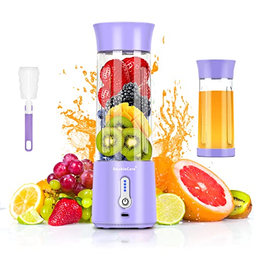 Mixer für Shakes und Smoothies, 500 ml elektrischer Entsafter, 4000 mAh smoothie maker to go mit BPA-freiem Material, USB-aufladbarer Frischsaft-Mixer für Fitnessstudio, Outdoor von DoubleCare